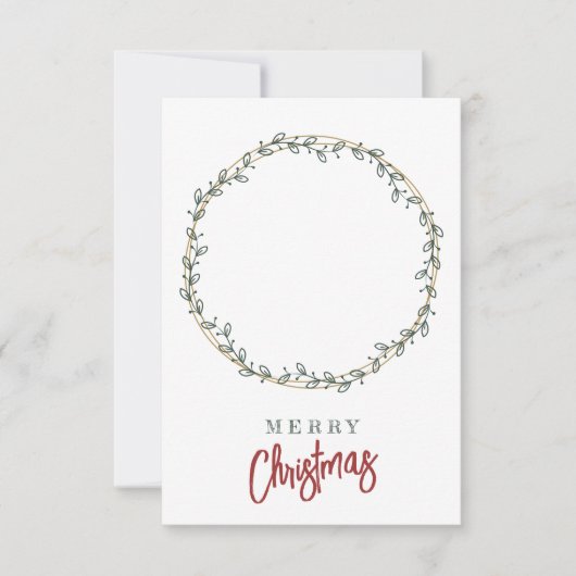 Carte de biscuits de Noël Étiquette Wreath Greener (Devant)