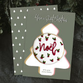 Carte de biscuits de Noël Pine moderne arbre de No