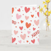 Carte de bisous et de cœurs Xoxo (Fleur jaune)