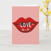 Carte de bisous Je t'aime (Fleur jaune)