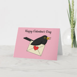 Carte De Blackbird avec amour   Ajoutez votre texte 