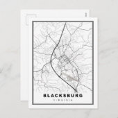 Carte de Blacksburg (Devant / Derrière)