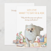 Carte de blague de classe de maths avec un chiot p (Devant / Derrière)