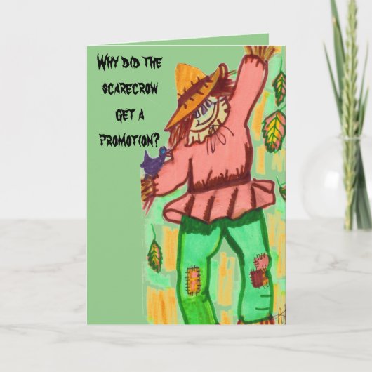 carte de BLAGUE d'ÉPOUVANTAIL pour HALLOWEEN (Devant)