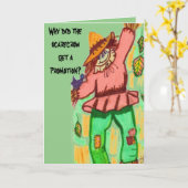 carte de BLAGUE d'ÉPOUVANTAIL pour HALLOWEEN (Fleur jaune)