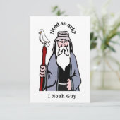 Carte de blague papa "Besoin d'une arche ? Je conn (Debout devant)