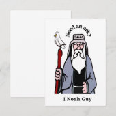 Carte de blague papa "Besoin d'une arche ? Je conn (Devant / Derrière)