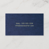 Carte de bleu de joueur de boule d'entraîneur de (Dos)