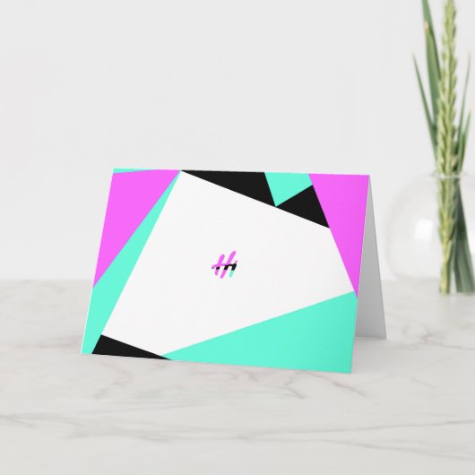 Carte de blocage des couleurs Hi | Rose Turquoise  (Devant)