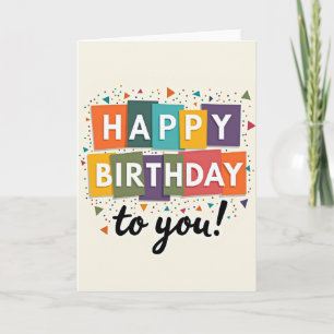 Carte de blocs d'anniversaire doux