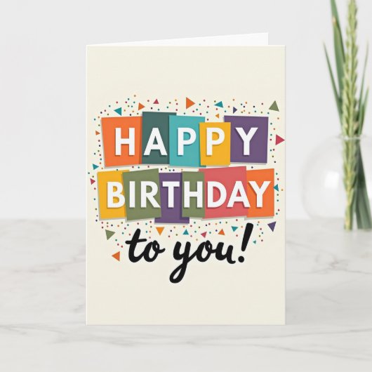 Carte de blocs d'anniversaire doux (Devant)