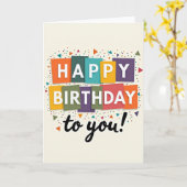 Carte de blocs d'anniversaire doux (Fleur jaune)