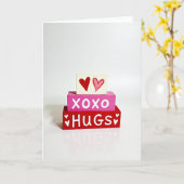 Carte de blocs peints avec amour (Fleur jaune)