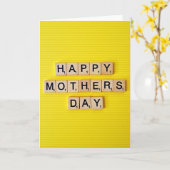 Carte de blocs pour la fête des mères (Fleur jaune)