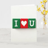 Carte de blocs Simple Je t'aime (Fleur jaune)