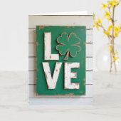 Carte de bois chanceuse Love (Fleur jaune)