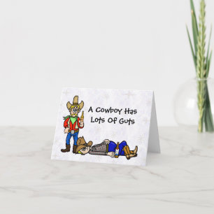 Carte de boisson amusante Cowboy
