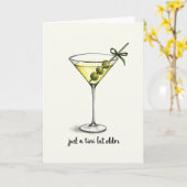 Carte de Boisson d'Anniversaire de Cocktail (Fleur jaune)