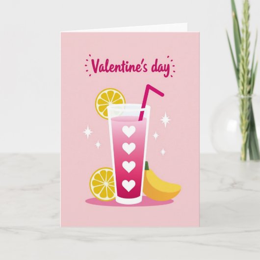 Carte de Boisson Douce pour la Saint-Valentin (Devant)