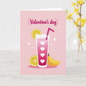 Carte de Boisson Douce pour la Saint-Valentin (Fleur jaune)