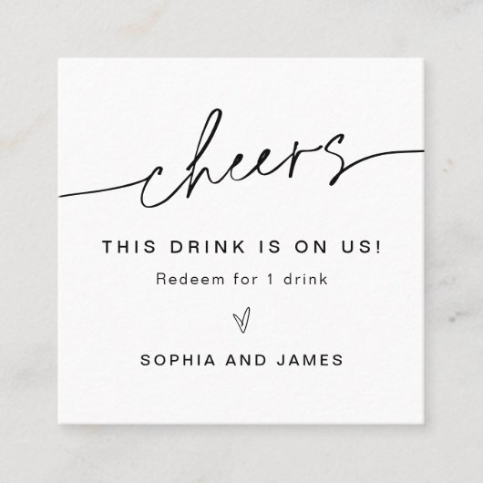 Carte de boisson gratuite EVERLEIGH Mariage (Devant)