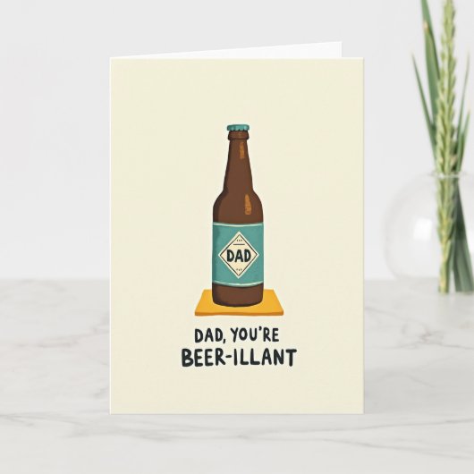Carte de Boisson Papa le Plus Cool (Devant)