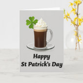 Carte de Boisson pour la Saint-Patrick (Fleur jaune)