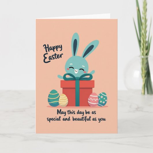 Carte de boîte-cadeau Aqua Bunny (Devant)