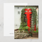 Carte de boîte de téléphone rouge (Devant / Derrière)