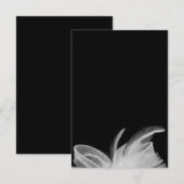 Carte de boîtier 3,5 x 5 plumes blanches (Devant / Derrière)