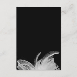 Carte de boîtier 3,5 x 5 plumes blanches