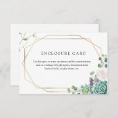 Carte de boîtier à cadre Succulent et Gold (Devant / Derrière)