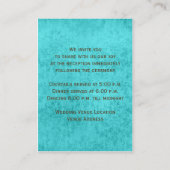 Carte de boîtier Aqua Brown Floral Damask (Dos)