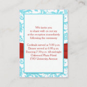 Carte de boîtier Aqua, White et Red Damask (Dos)