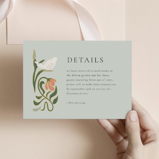 Carte de boîtier Art déco vintage