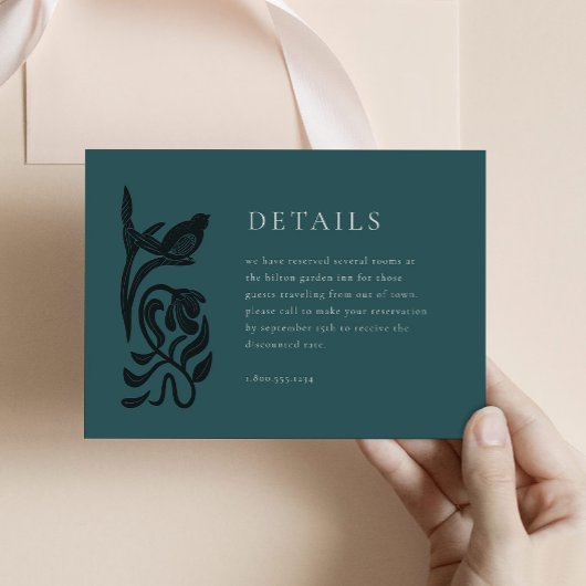 Carte de boîtier Art déco vintage