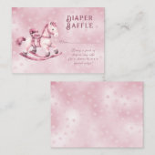 Carte de boîtier Baby shower à cheval rose (Devant / Derrière)