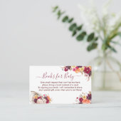 Carte de boîtier Baby shower de demande de livre f (Debout devant)