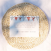 Carte de boîtier Baby shower nautique Aquarelle