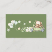 Carte de boîtier Baby shower pour bébé ours en pel (Dos)