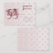 Carte de boîtier Baby shower pour bébé rose (Devant / Derrière)