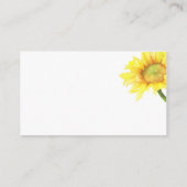 Carte de boîtier blanc Mariage de tournesol d'aqua (Dos)