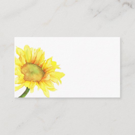 Carte de boîtier blanc Mariage de tournesol d'aqua (Devant)