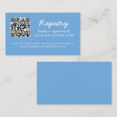 Carte de boîtier bleu de code QR du registre du ba (Devant / Derrière)