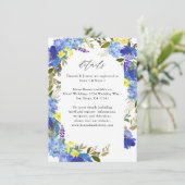 Carte de boîtier bleu violet et jaune Détails flor (Debout devant)