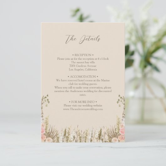 Carte de boîtier Boho Détails (Debout devant)