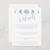 Carte de boîtier céleste Phases de lune minimalist (Devant / Derrière)