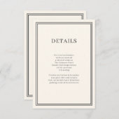 Carte de boîtier Crème minimalisme moderne (Devant / Derrière)