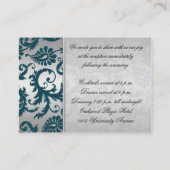 Carte de boîtier Damask II en argent et Turquoise (Dos)