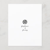 Carte de boîtier d'antiquité noir et blanc (Dos)